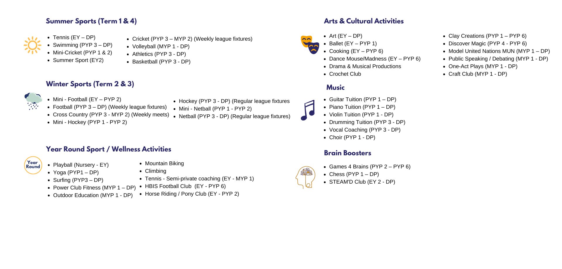 EXTRA CURRICULAR ACTIVTIES